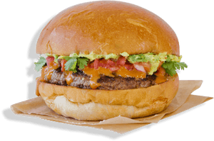Juicy Cheeseburgerwith Toppings.png PNG image with transparent background