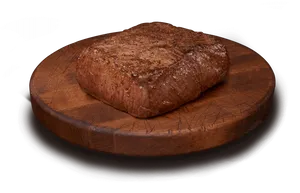 Juicy Grilled Steakon Wooden Board PNG Image