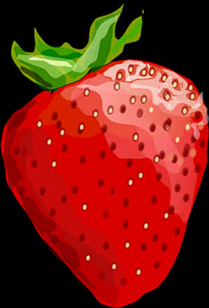 Juicy Strawberry Illustration PNG image with transparent background