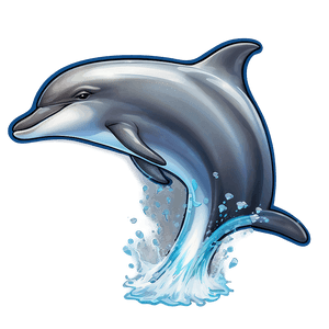 Jumping Dolphin Graphic PNG rif PNG