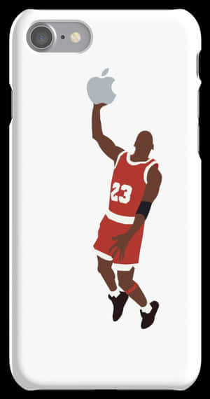 Jumpman Apple Mashup Phone Case PNG image with transparent background