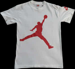 Jumpman Logo White Tshirt PNG image with transparent background