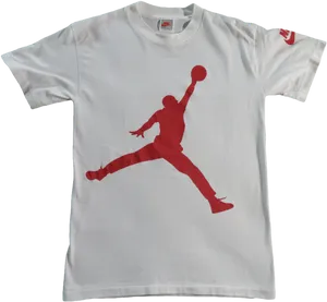 Jumpman Logo White Tshirt PNG Image