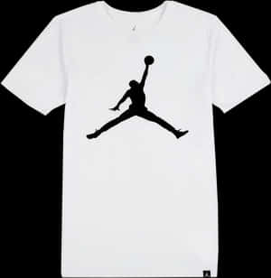 Jumpman Logoon White T Shirt PNG image with transparent background
