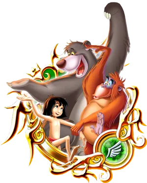 Jungle Adventure Friends PNG Image