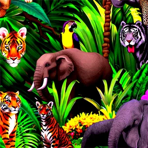 Jungle Animals Characters Png 21 PNG Image