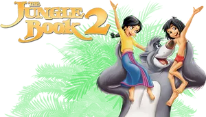 Jungle Book2 Animated Characters Celebration PNG Image