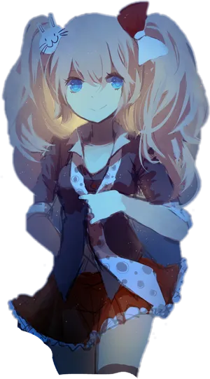 Junko Enoshima Anime Artwork PNG Image