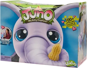 Juno My Baby Elephant Toy Packaging PNG Image