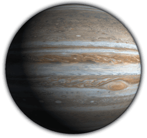 Jupiter Gas Giant Planet PNG image with transparent background