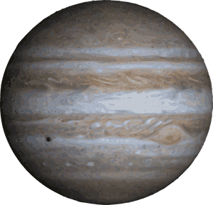 Jupiter Gas Giant Planet Illustration PNG