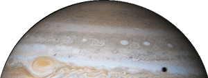 Jupiter Great Red Spotand Shadow PNG image with transparent background
