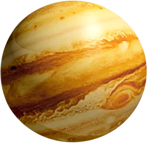 Jupiter Planet Closeup PNG Image