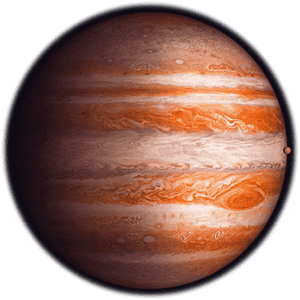 Jupiter Planet Gas Giant Space View PNG image with transparent background