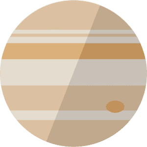 Jupiter Planet Illustration PNG with transparent background