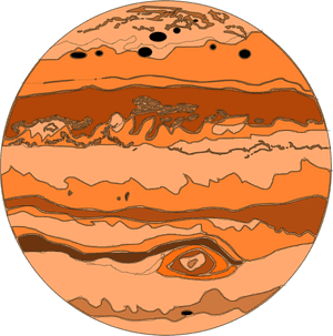 Jupiter Planet Illustration PNG with transparent background