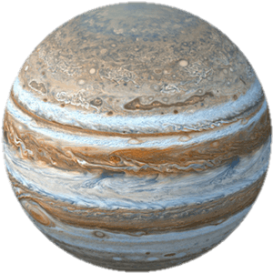 Jupiter Planet Portrait PNG image with transparent background
