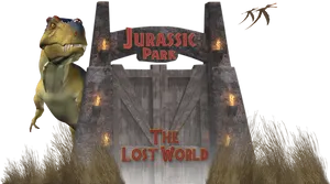 Jurassic Park The Lost World Gateand T Rex PNG Image