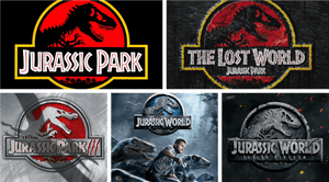 Jurassic Series Logos Compilation PNG image with transparent background