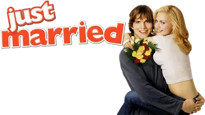 Just Married Couple Graphic PNG Image