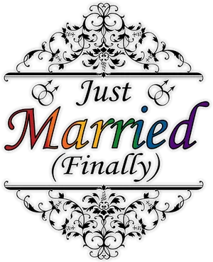 Just Married Finally Artwork PNG Image