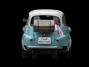 Just Married Vintage Car PNG image with transparent background