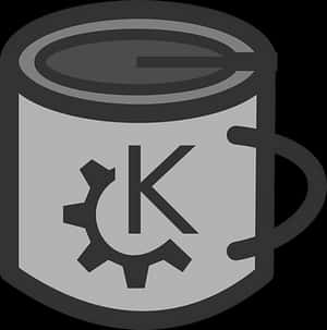 K D E Gear Logo Mug PNG