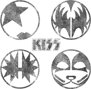 K I S S_ Band_ Makeup_ Icons PNG Image