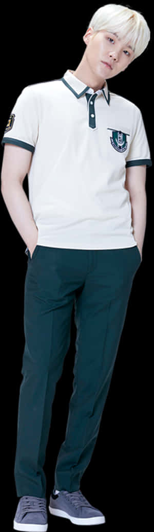 K Pop Artistin Casual Attire PNG image with transparent background