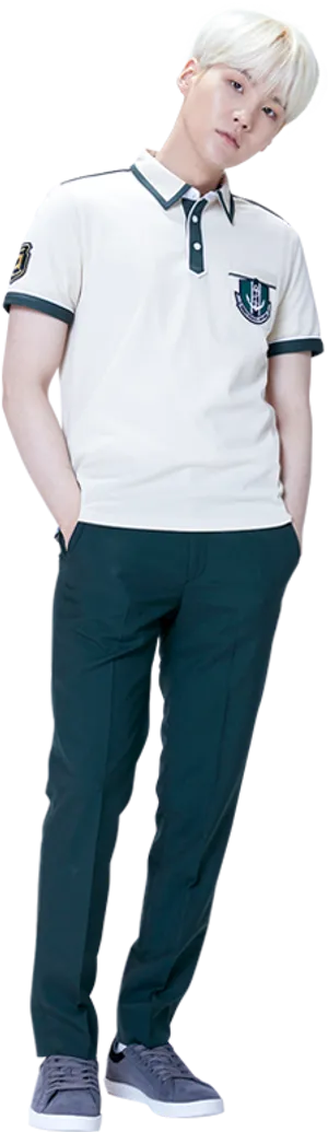 K Pop Artistin Casual Attire PNG Image