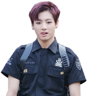 K Pop Starin Police Uniform PNG Image