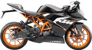 K T M R C125 Sport Motorcycle PNG Image