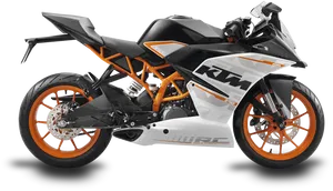 K T M R C390 Sport Motorcycle PNG Image