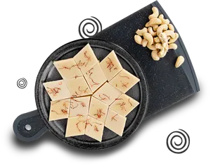 Kaju Katli Traditional Indian Sweet PNG Image