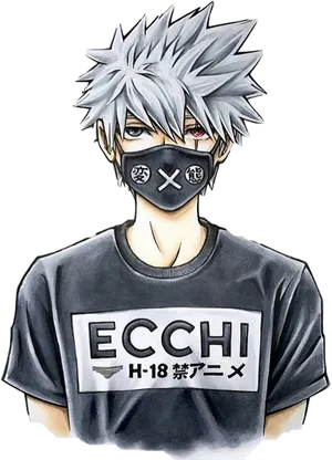 Kakashi Ecchi Shirt Illustration PNG Image