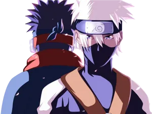 Kakashi Hatake Dual Perspective Art PNG Image