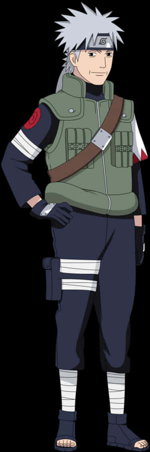 Kakashi Hatake Naruto Anime Character PNG image with transparent background