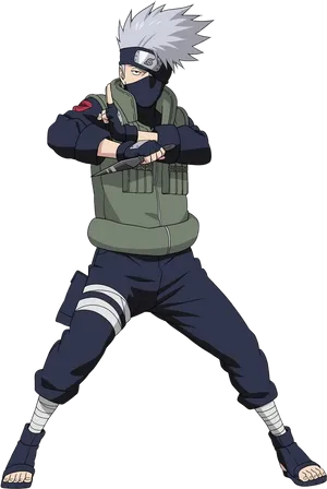 Kakashi Hatake_ Ninja Pose PNG Image