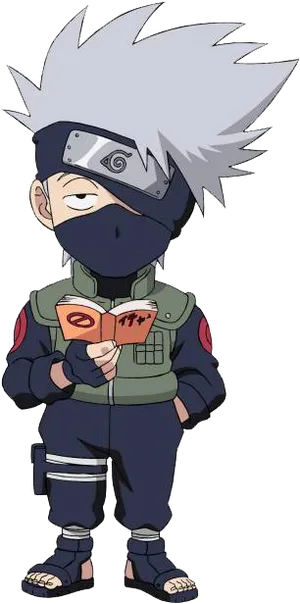 Kakashi Hatake Reading Icha Icha PNG Image