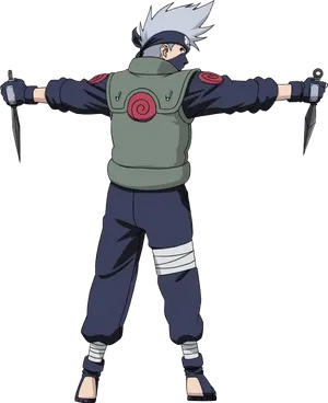 Kakashi Hatake Readyfor Battle PNG Image