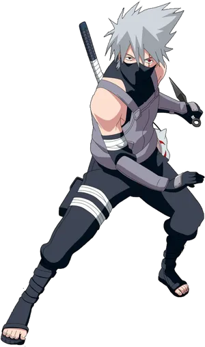 Kakashi Hatake Readyfor Battle PNG Image