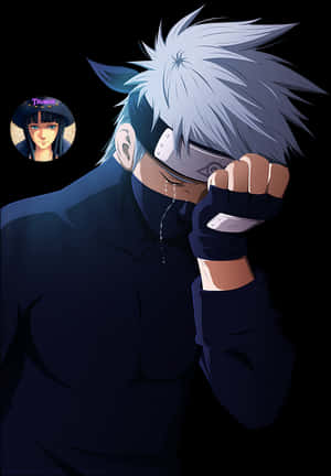 Kakashi Hatake Reflective Pose PNG image with transparent background