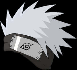 Kakashi Headbandand Hair PNG image with transparent background