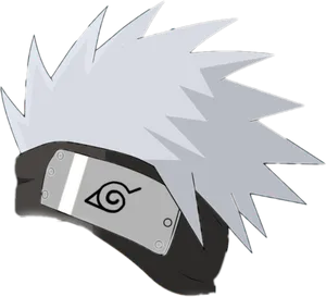 Kakashi Headbandand Hair PNG Image