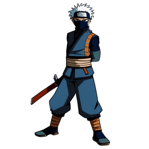 Kakashi in Ninja Outfit PNG sks PNG image with transparent background
