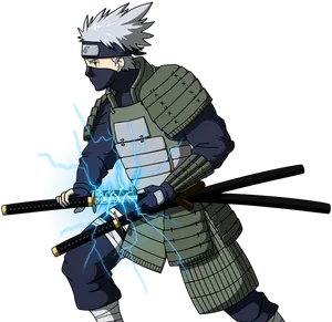 Kakashi Lightning Blade Ready PNG Image