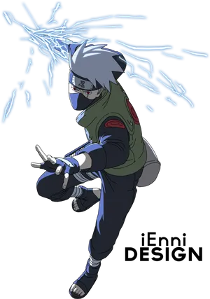 Kakashi Lightning Technique PNG Image