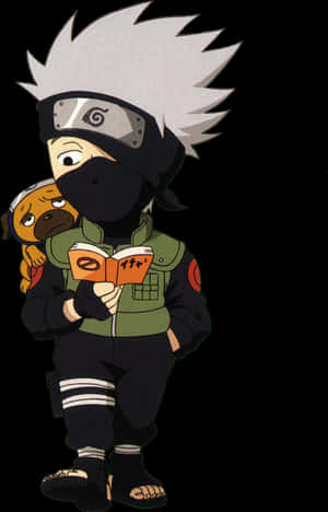 Kakashi Reading Icha Icha Paradise PNG image with transparent background