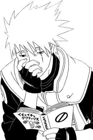 Kakashi Reading Icha Icha Paradise PNG Image