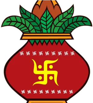 Kalash Symbol Graphic PNG Image